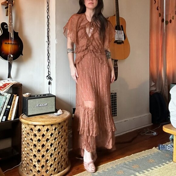 Doen Antoinette Dress - Tamarillo Prairie Paisley - XS - Picture 2 of 4